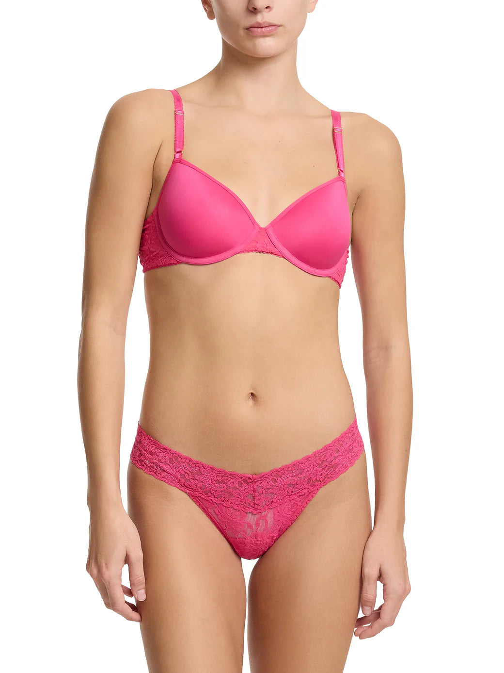 Low Rise Signature Lace Thong In Un-Beet-Able - Hanky Panky - BraTopia