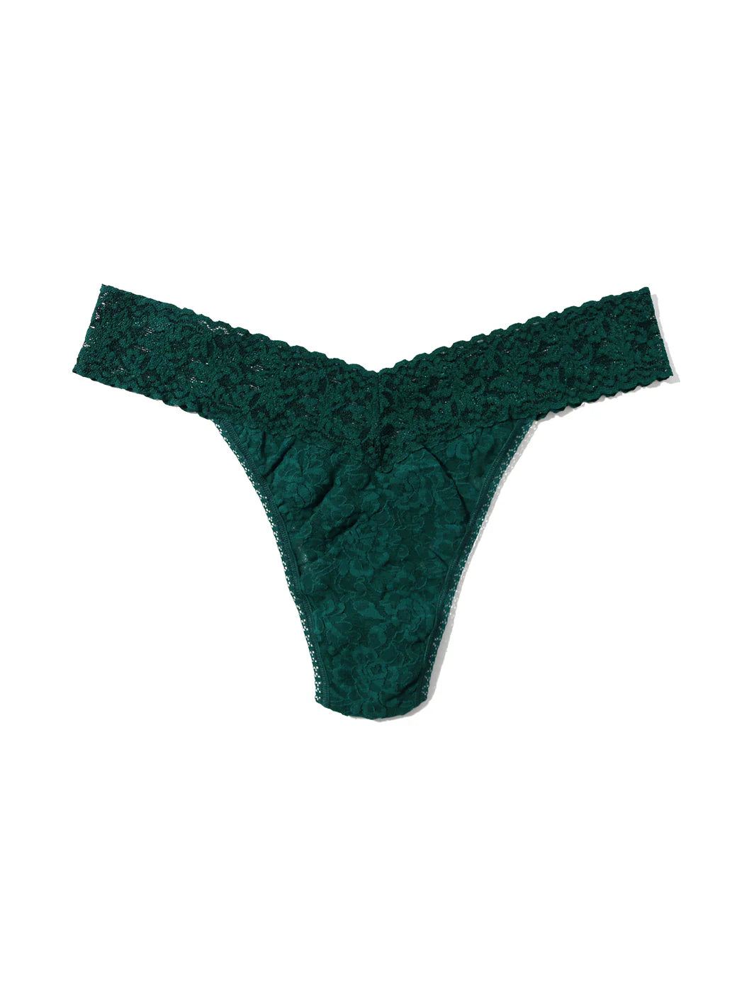 Original Rise Signature Lace Thong In Mountain Green - Hanky Panky