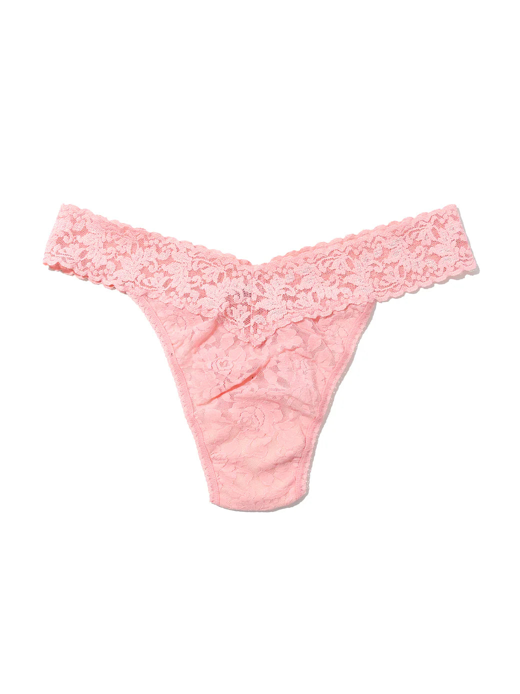 Original Rise Signature Lace Thong In Pretty In Peach - Hanky Panky