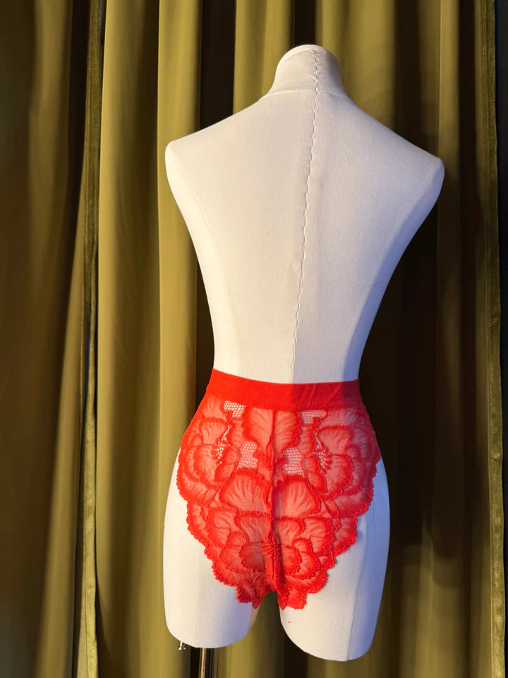 The Lace High Leg Bikini In Tigerlily - Kilo Brava