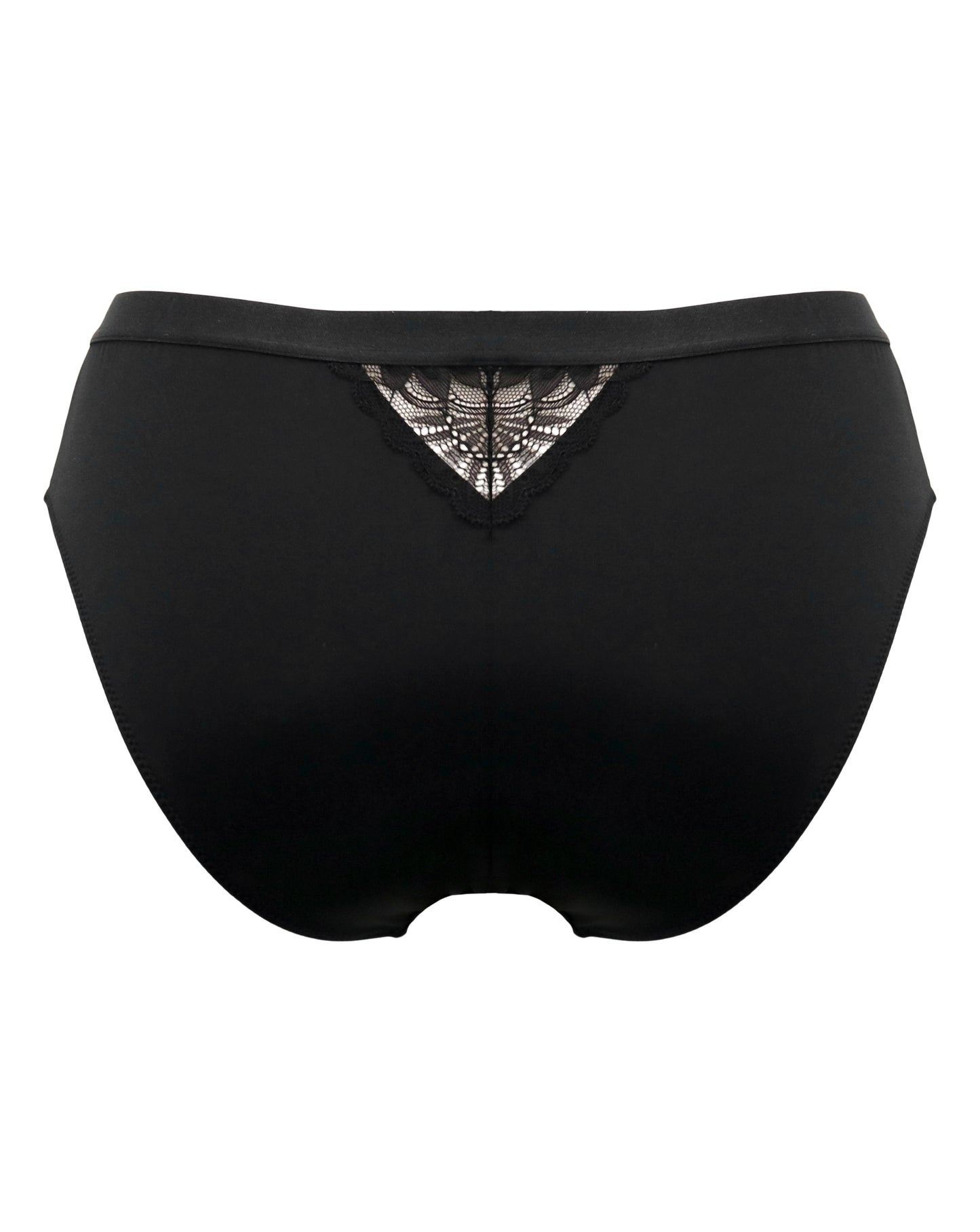 India Gatsby Lace V Brief In Black & Cosmetic - Pour Moi - BraTopia