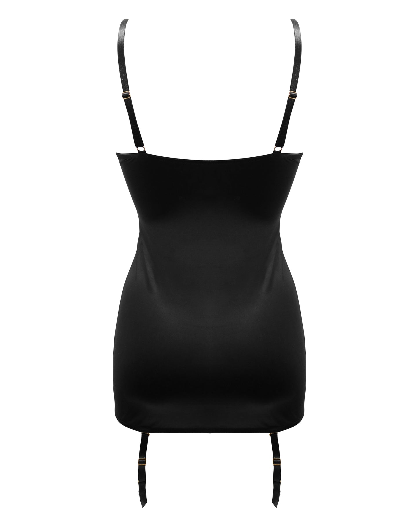 Desire Cami Suspender Dress In Black & Red- Pour Moi - BraTopia