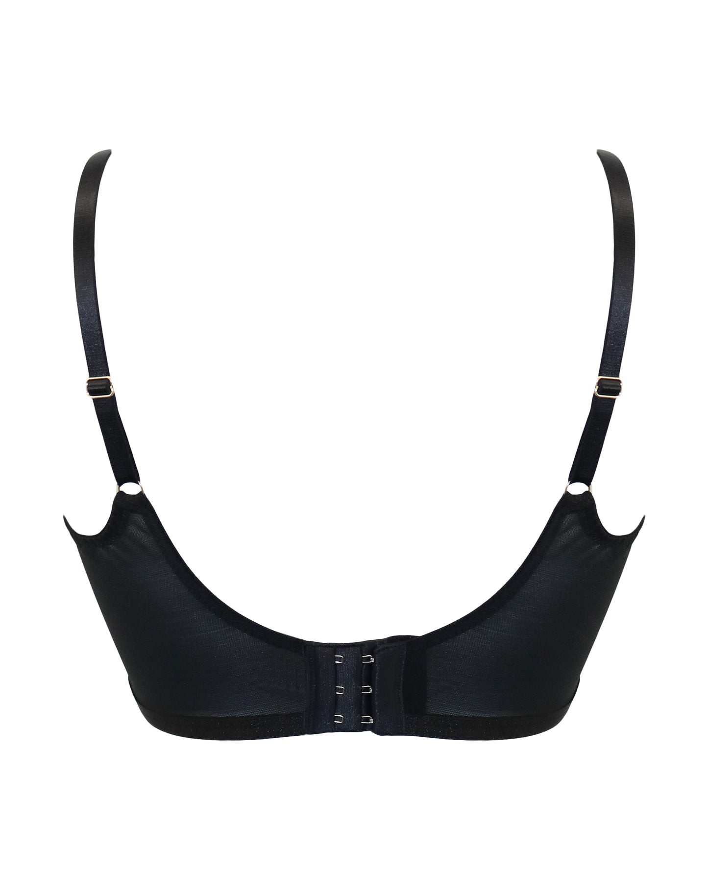 After Hours Padded Longline Bra In Black & Blue - Pour Moi - BraTopia