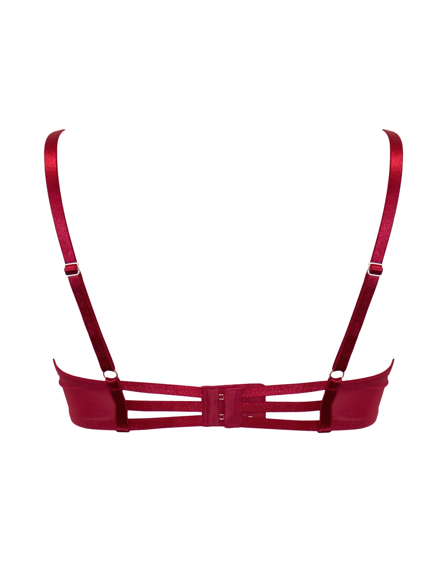 India Bold Floral Embroidery Non Padded Bra In Red - Pour Moi