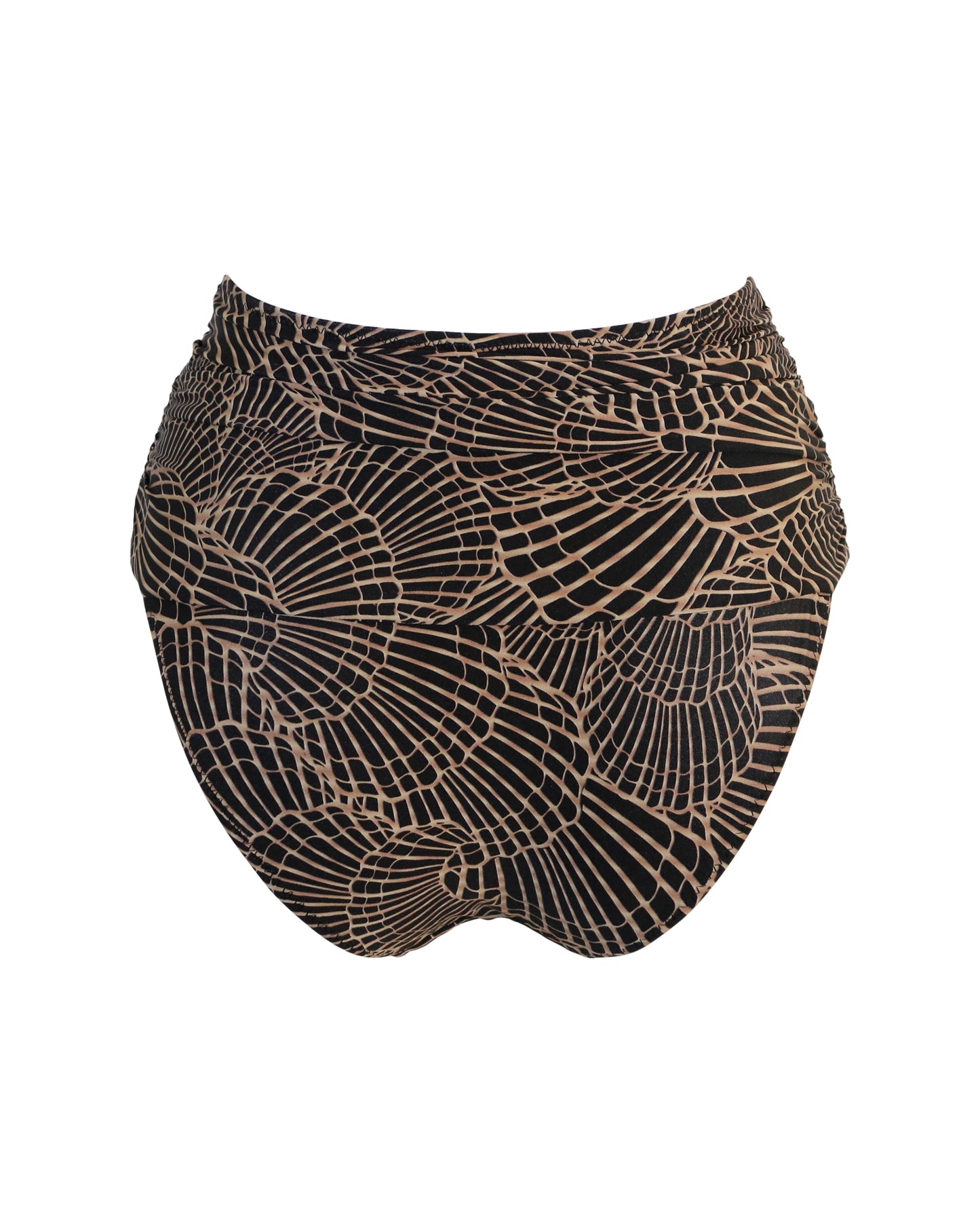 Samoa High Waist Tummy Control Brief In Black & Gold - Pour Moi