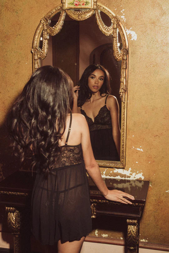 Lace G-String In Black - Kilo Brava