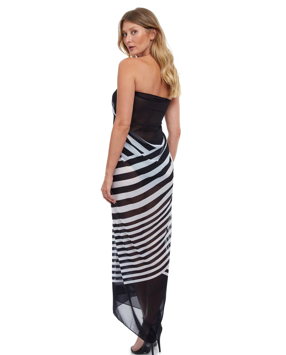 Mirage Full Length Pareo In Black - Gottex - BraTopia