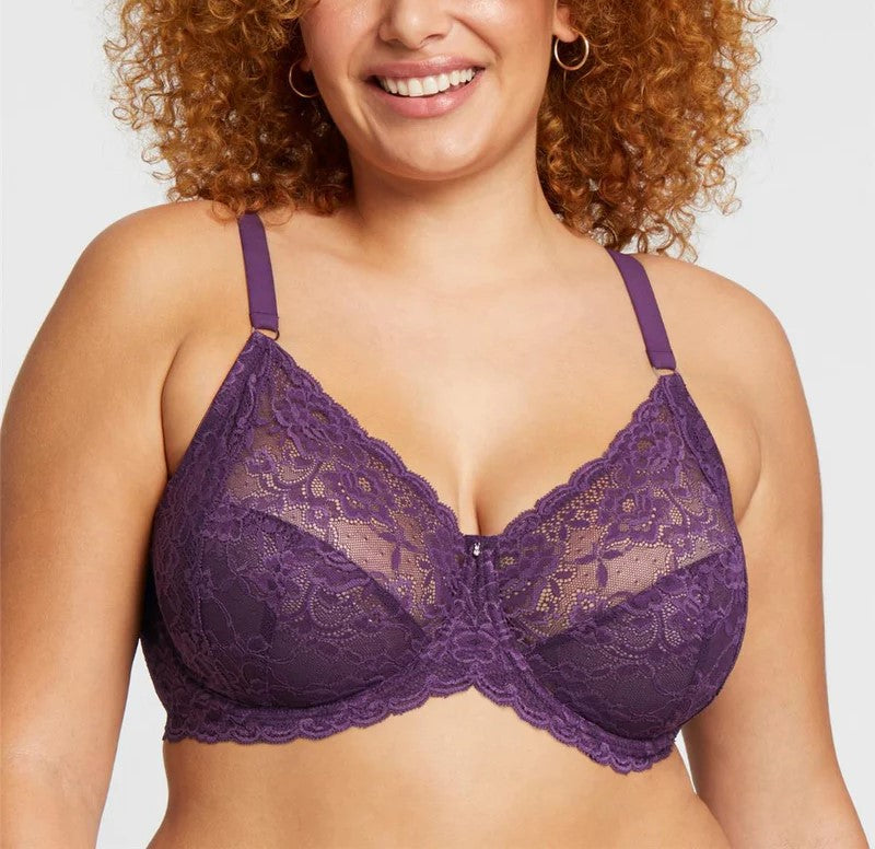 Muse Full Cup Lace Bra In Pinot - Montelle