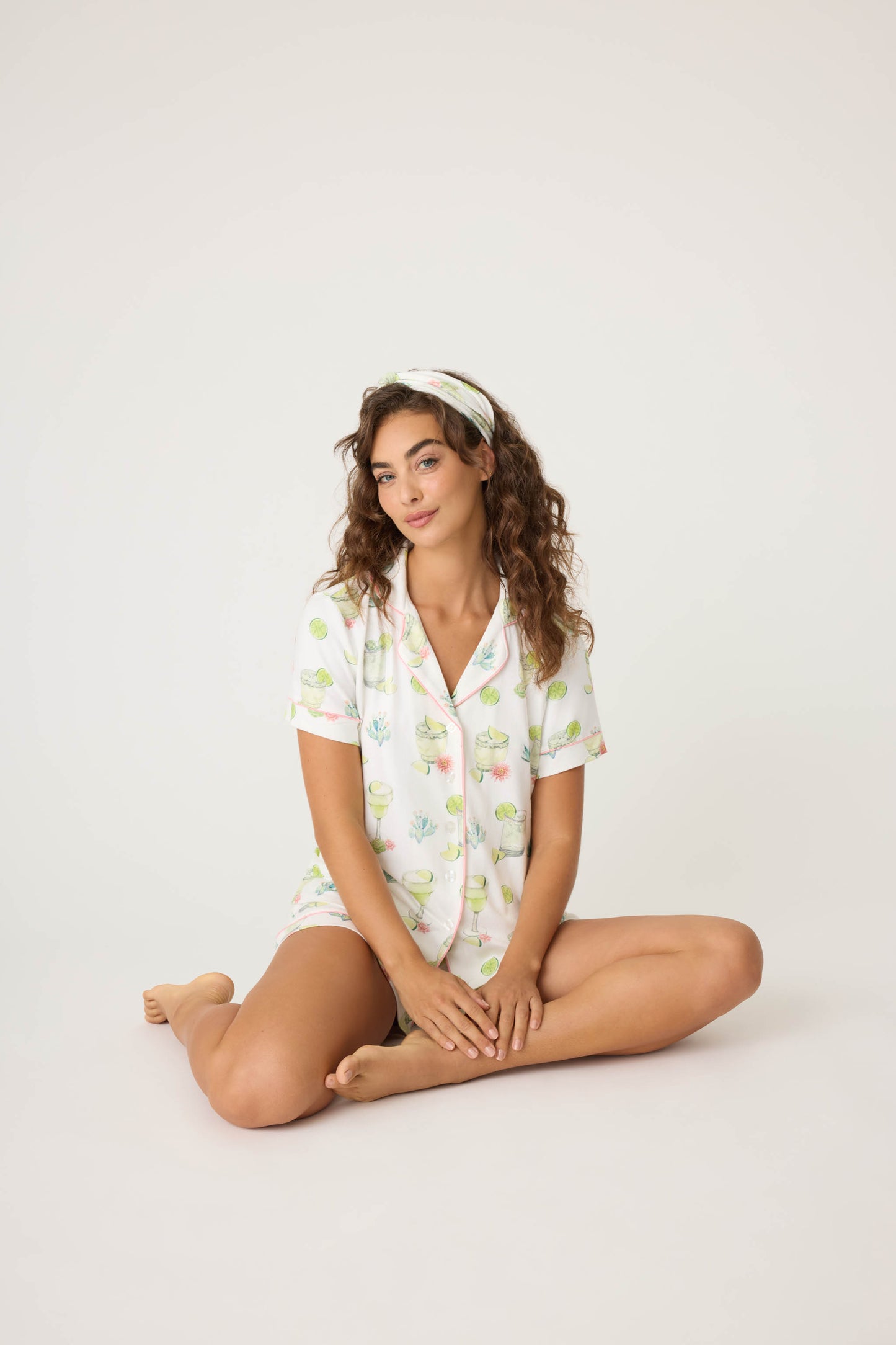 Limes & Sunshine PJ Short Sets In Ivory - PJ Salvage - BraTopia