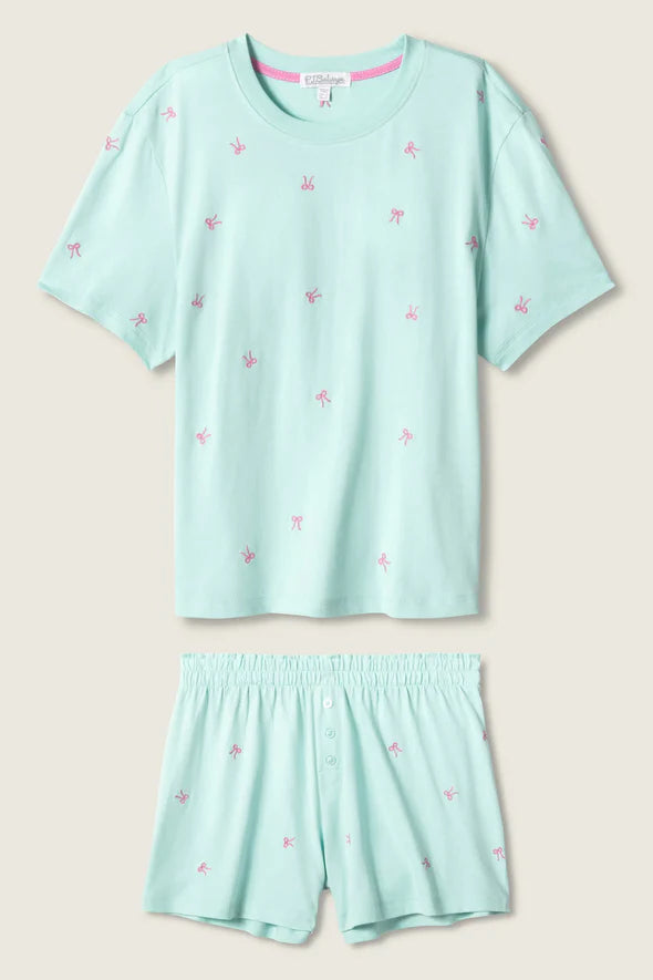 Pretty Punch PJ Set In Light Mint - PJ Salvage