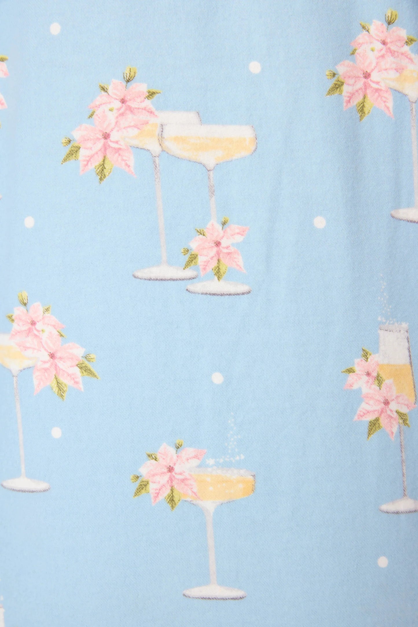 Fizz The Season PJ Set In Light Sky - PJ Salvage