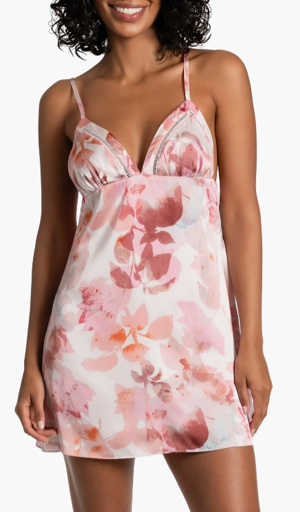 Marion Print Chemise In Shadow Leaf & Cream - Midnight Bakery - BraTopia