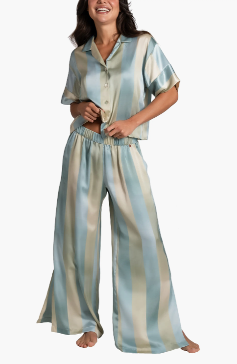 Joplin PJ Pant Set In Ombre Blue - Midnight Bakery - BraTopia