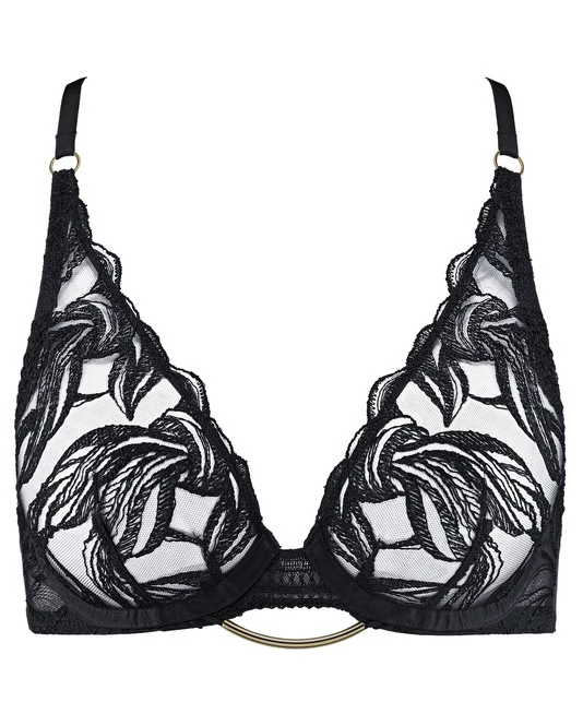 Into The Groove Underwired Triangle Bra In Black - Aubade - BraTopia