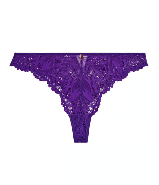 Flowermania Thong In Poison Purple - Aubade - BraTopia