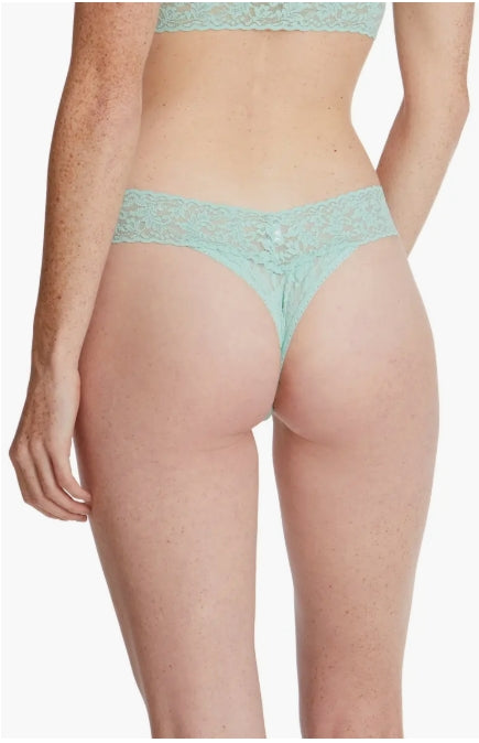 Original Rise Signature Lace Thong In Mint Sprig - Hanky Panky