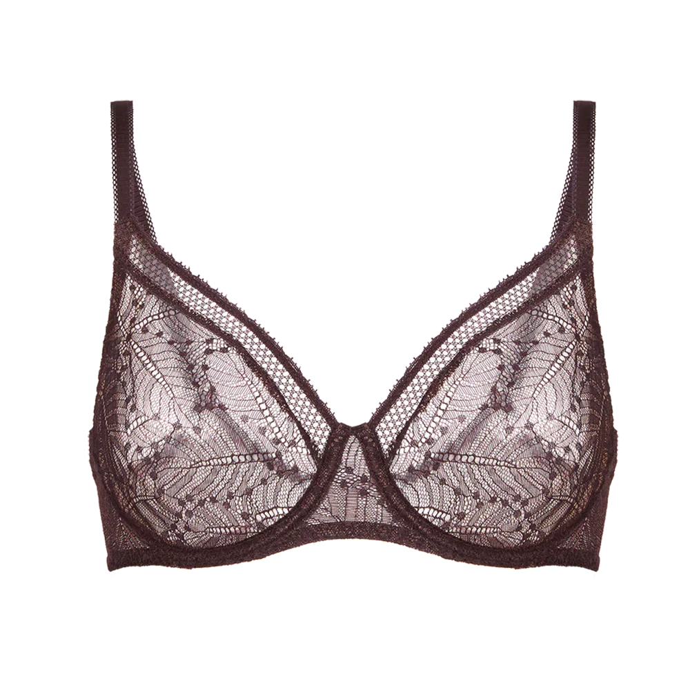 Comete Full Cup Support Bra In Dark Brown - Simone Perele
