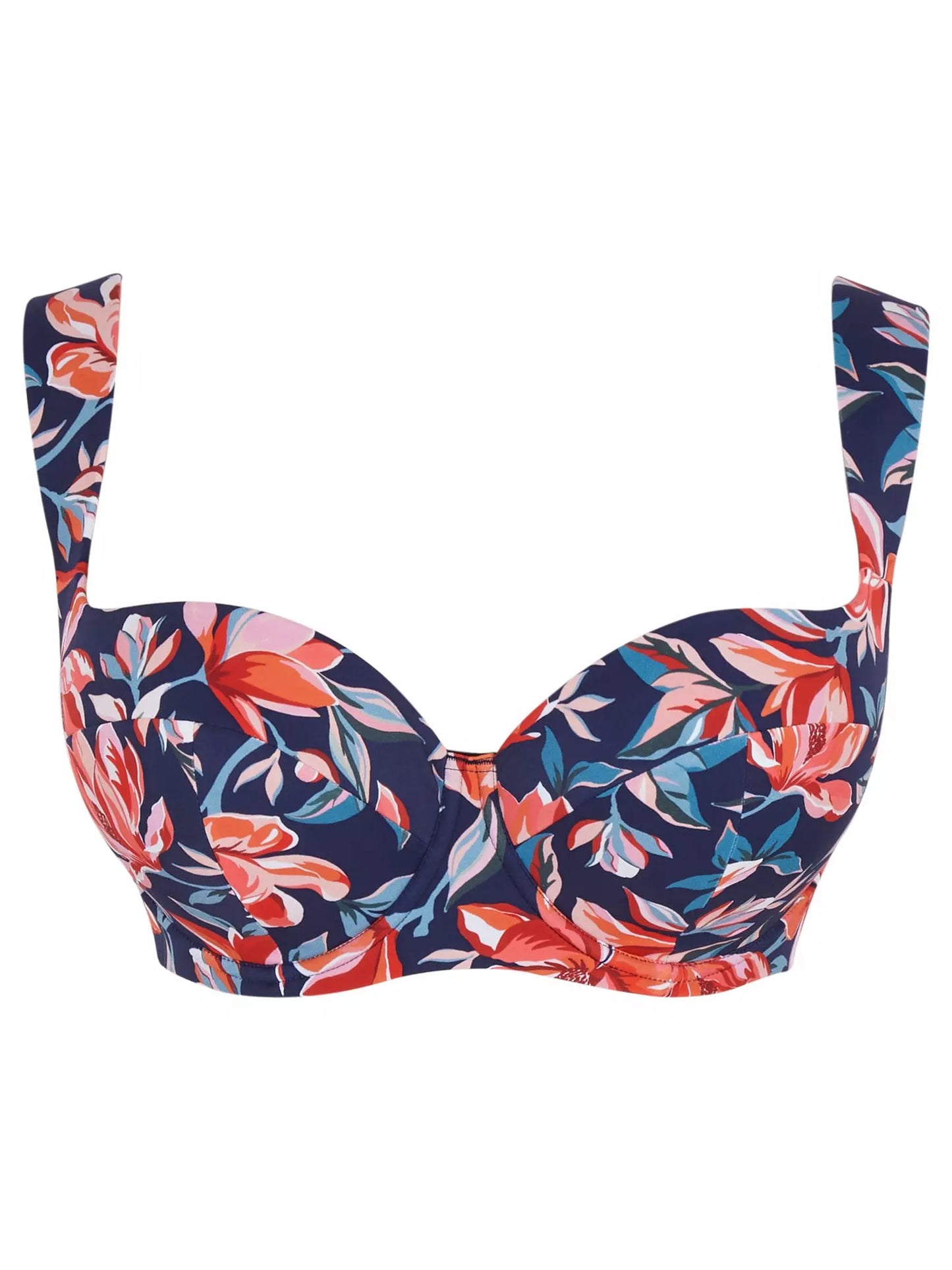 Liliflora Bette Balcony Bikini Top in Liliflora Print - Panache
