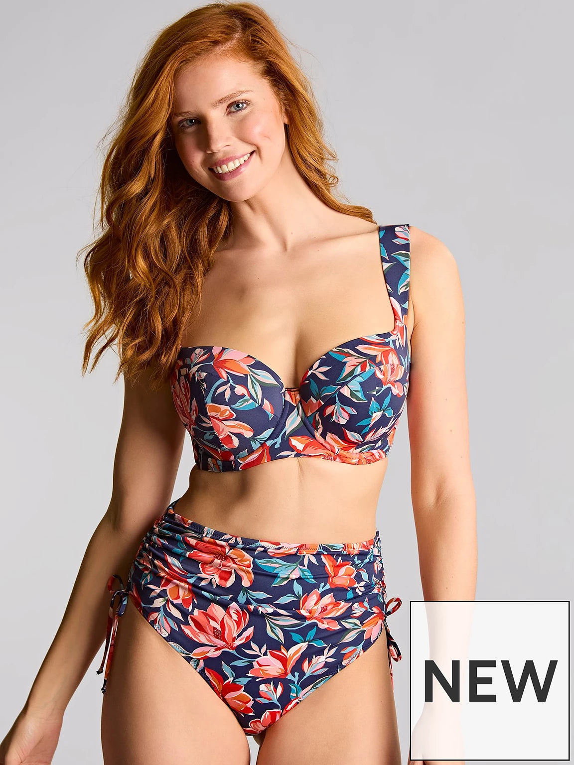 Liliflora Midi Gather Brief in Liliflora Print - Panache