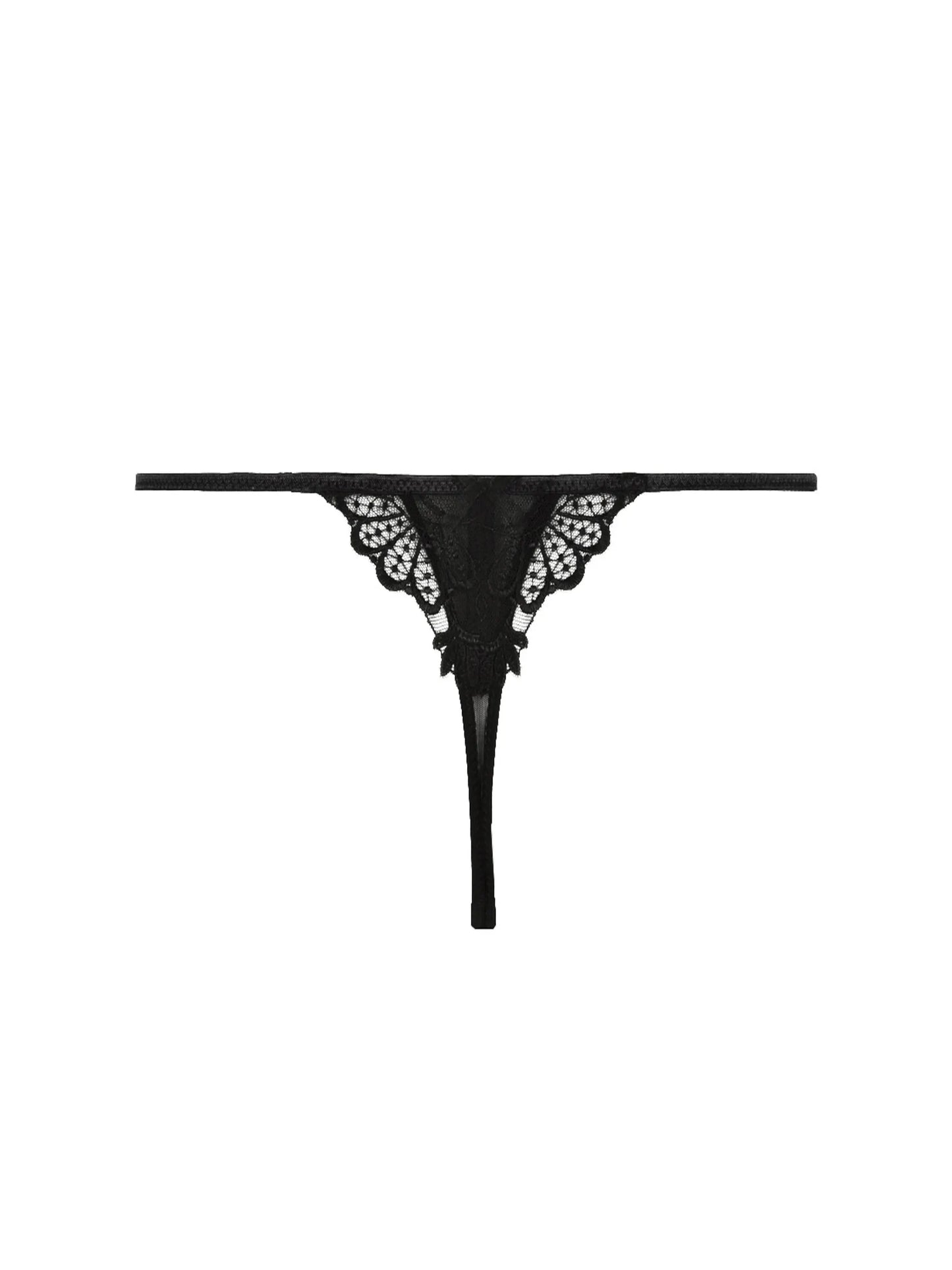 Dressing Floral Sexy Thong In Black - Lise Charmel