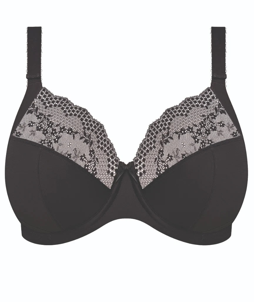 Lucie Underwired Plunge Bra In Jet - Elomi