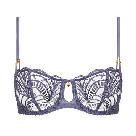 Vibes Lace Demi Cup Bra In Denim - Aubade