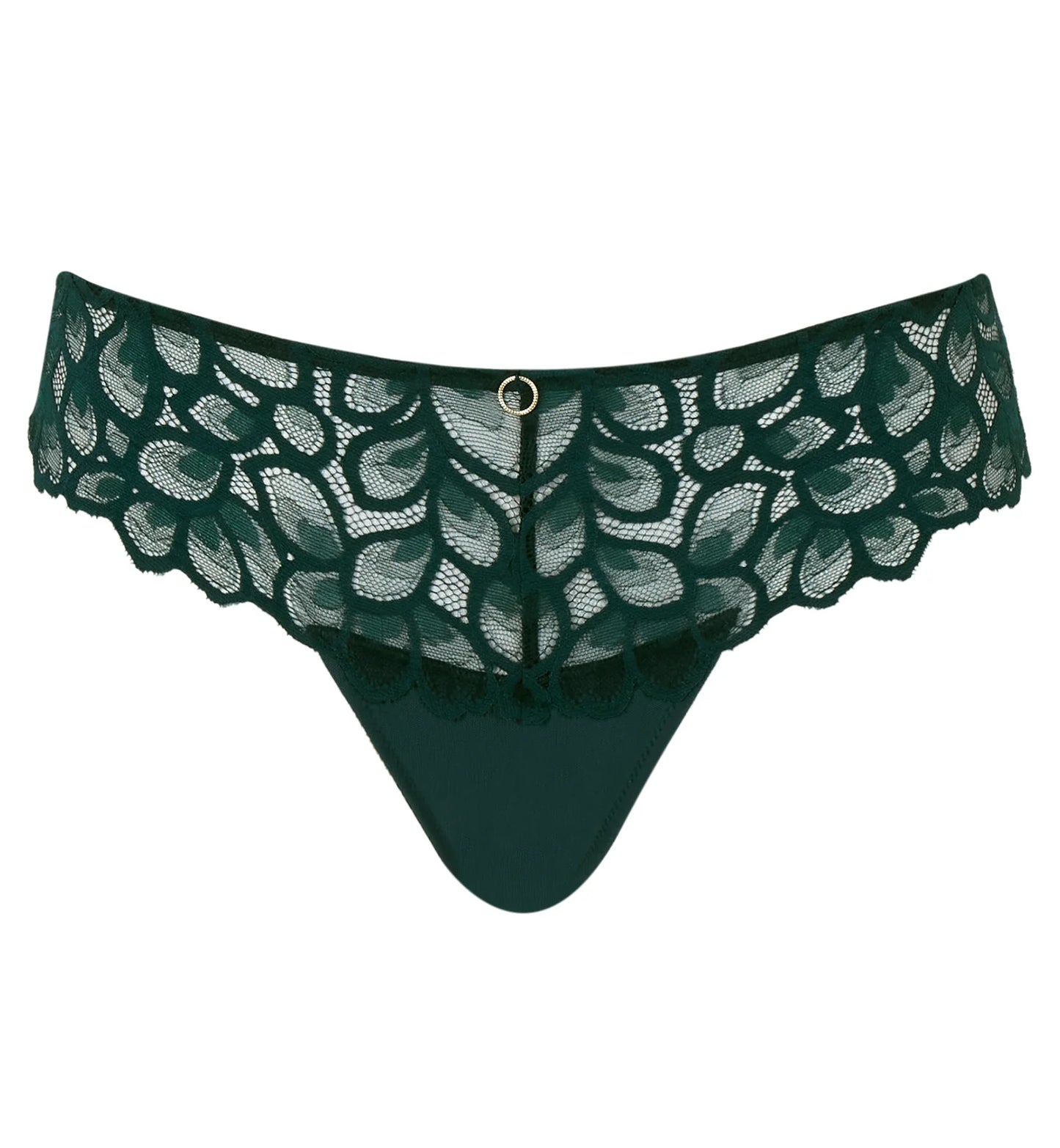 Allure Thong In Forest Green - Panache