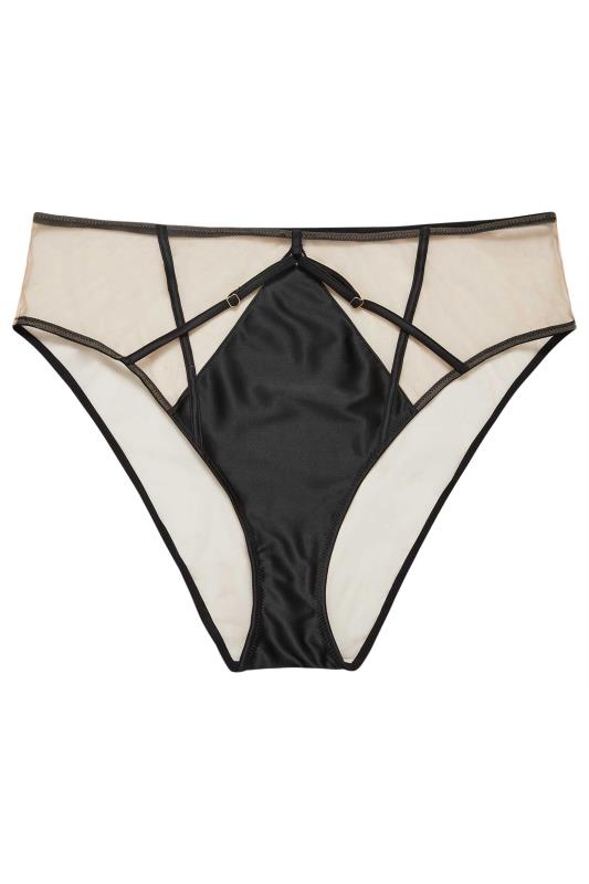 Ramona Strap Detail Illusion Mesh High Waisted Brief - Playful Promises