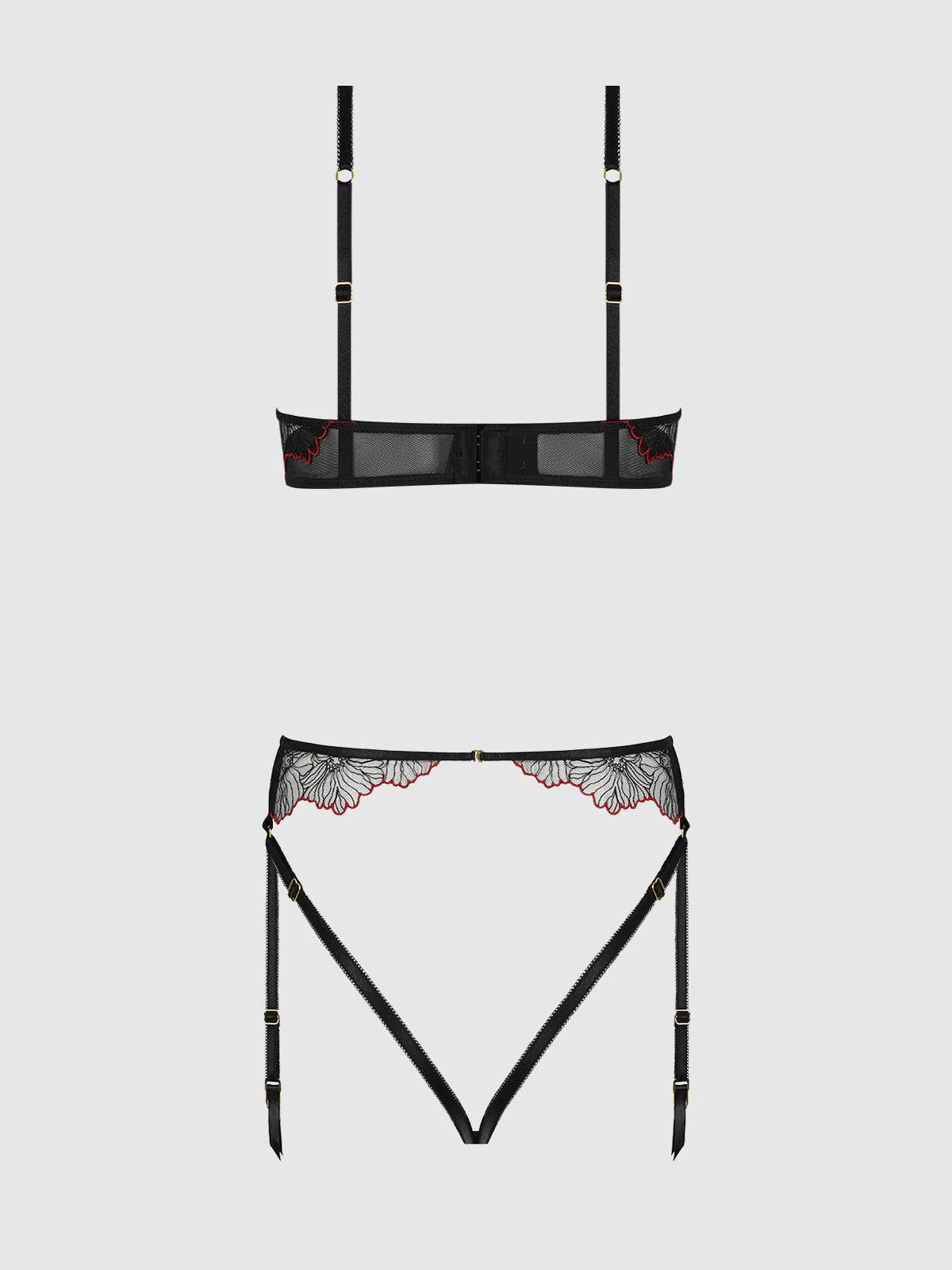 Tulle Crotchless & Open Back Teddy - House of Desire