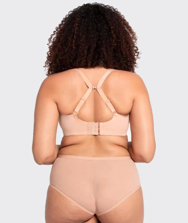 Smoothie T-Shirt Plunge Bra In Latte - Curvy Kate - BraTopia