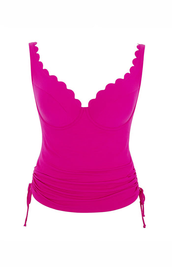 Selena Plunge Tankini in Magenta - Panache