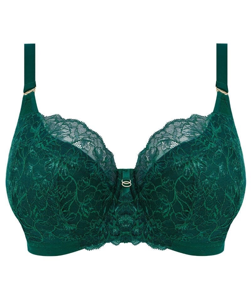 Brianna Underwired Padded Half Cup Bra In Rainforest - Elomi - BraTopia