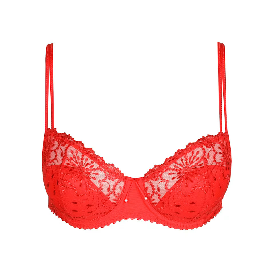 Jane Half Padded Balcony Bra In True Red - Marie Jo