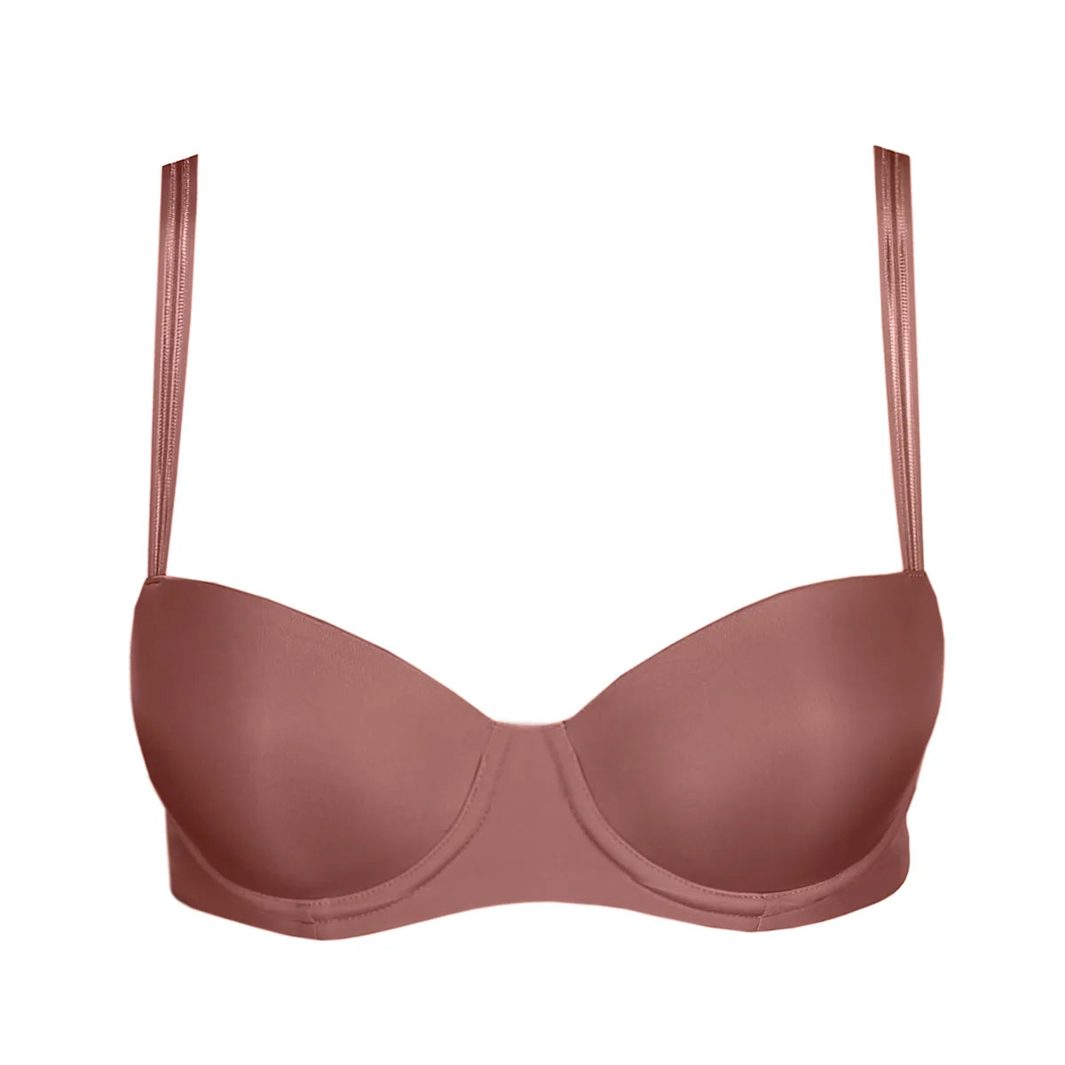 Louie Padded Balconny Bra In Satin Taupe - Marie Jo - BraTopia