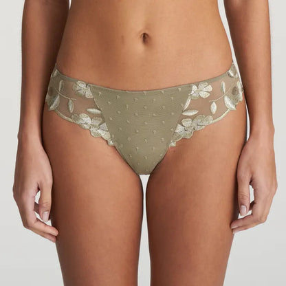 Agnes Thong In Golden Olive - Marie Jo