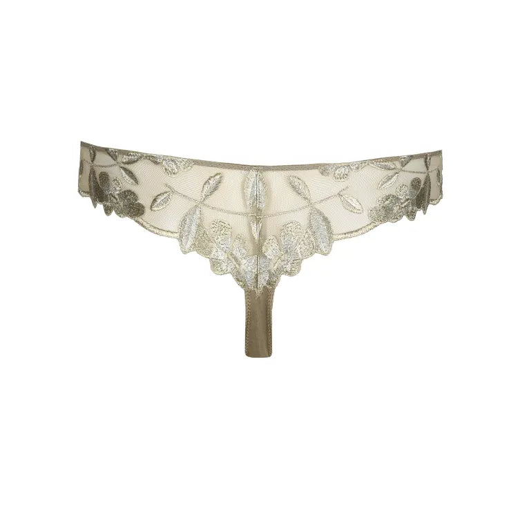 Agnes Thong In Golden Olive - Marie Jo - BraTopia