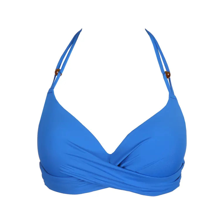 Flidais Padded Plunge Bikini Top In Blue Mistral - Marie Jo