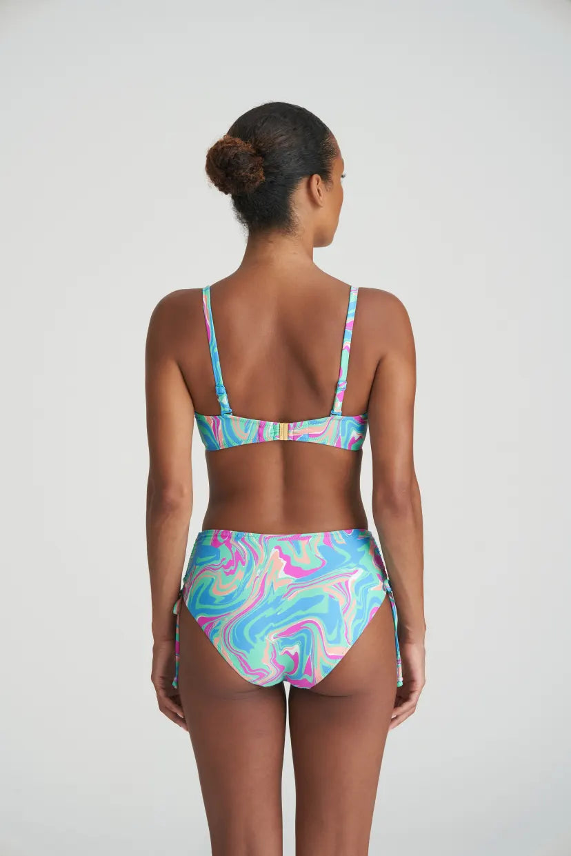 Aubani Padded Strapless Bikini Top In Ocean Swirt - Marie Jo