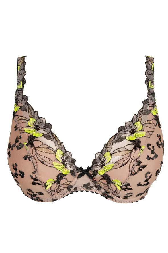 Manali Half Padded Plunge Bra In Wild Bloom - Prima Donna
