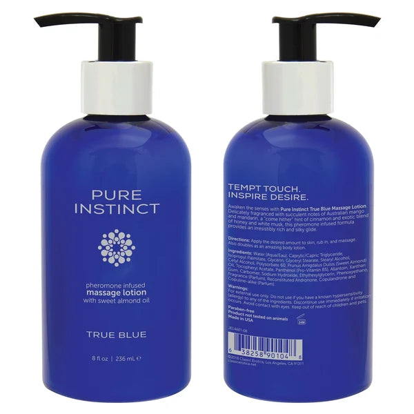 True Blue Pheromone Massage & Body Lotion - Pure Instinct - BraTopia