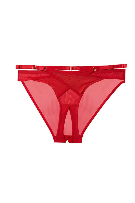 Eddie Wrap Crotchless Brazilian Brief - Playful Promises