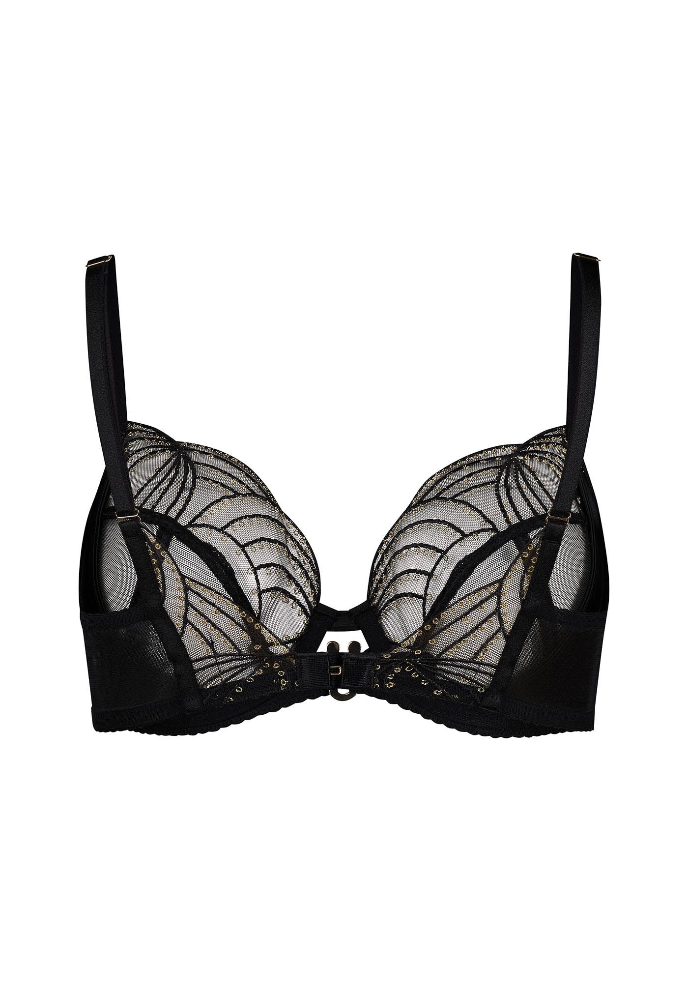 Viva UW Non Padded Plunge Bra In Black - Gossard