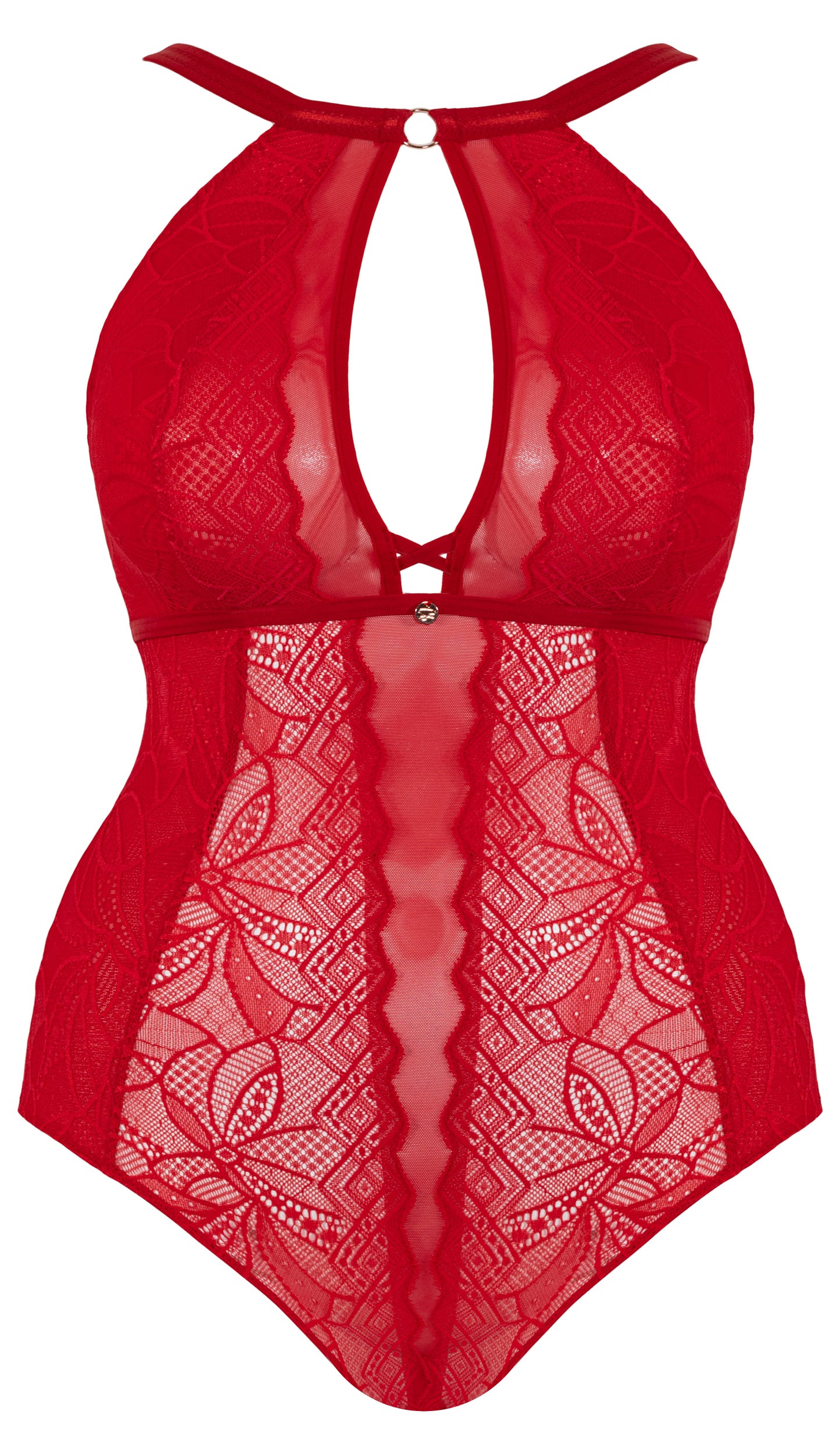 Scantilly Opulence Stretch Lace Body In Ruby Red - Curvy Kate - BraTopia