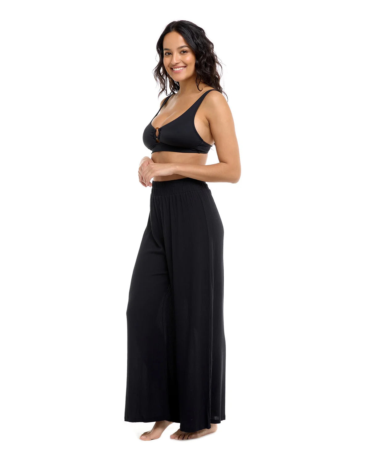 Patricia Palazzo Pants In Black - Skye - BraTopia