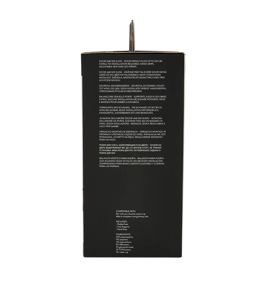 Door Jam Sex Sling In Black - Sportsheets - BraTopia