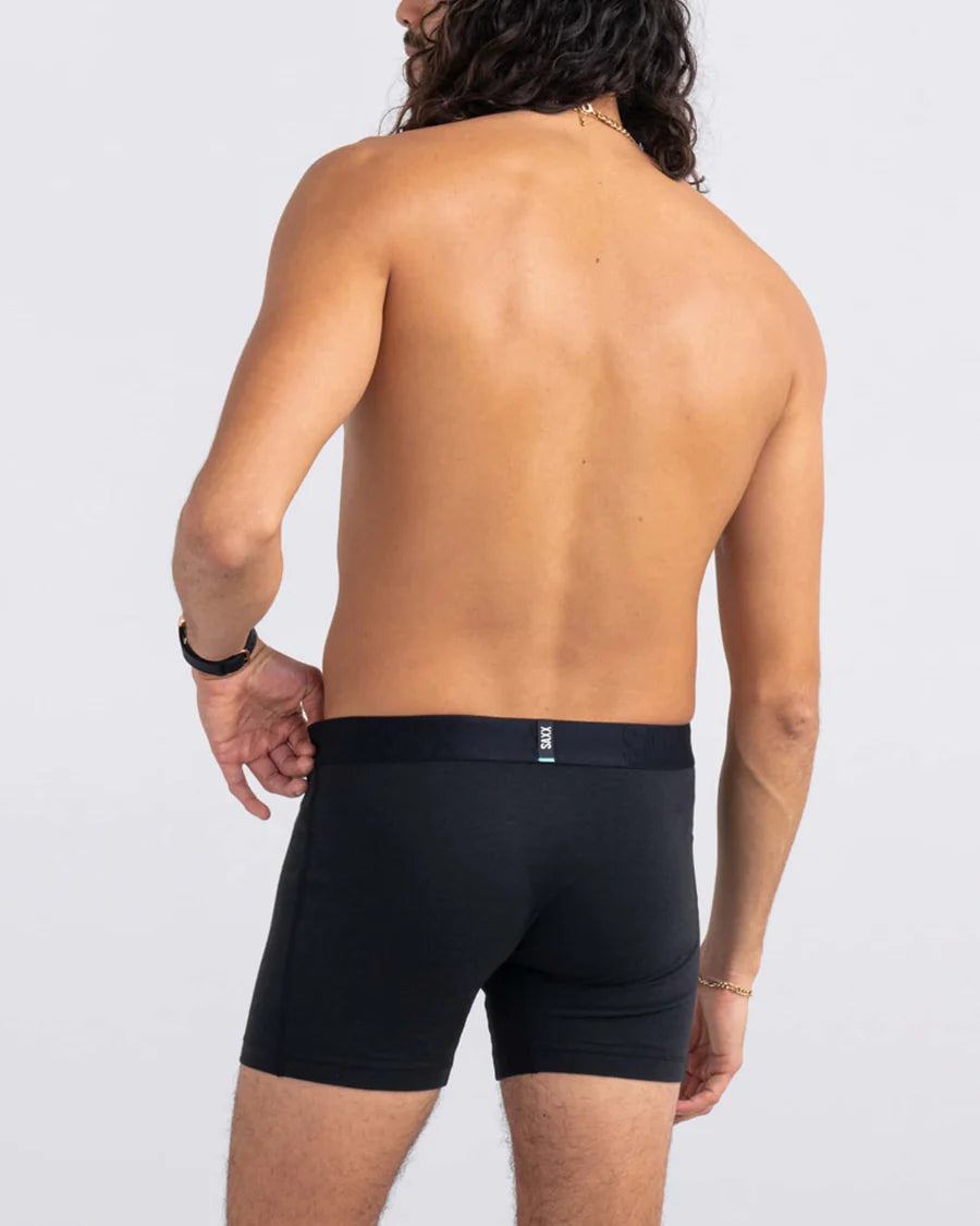 Droptemp Cooling Cotton Boxer Brief Fly in Black - SAXX