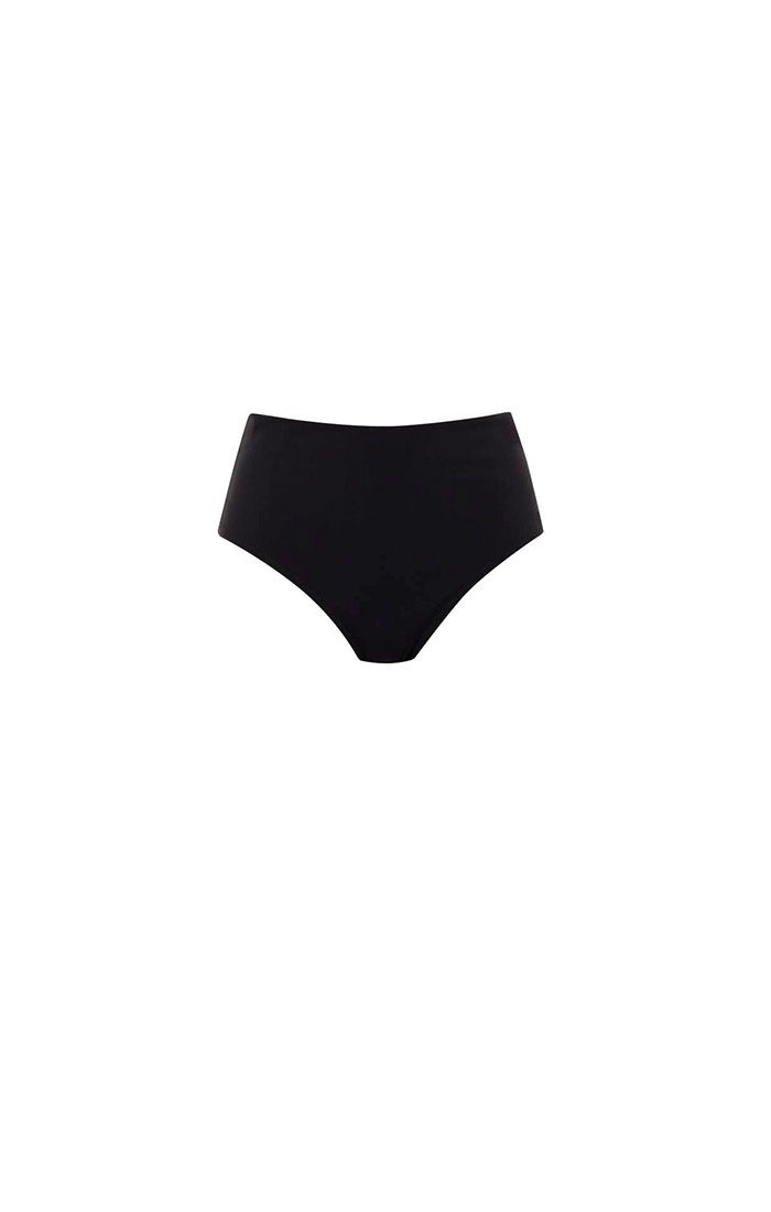 Romi High-Rise Fold Over Swim Bottom In Black - Anita - BraTopia