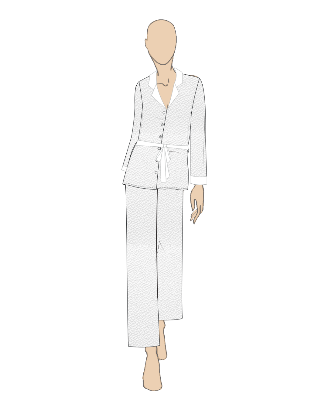 Hazel PJ Set In Ivory - Flora Nikrooz - BraTopia