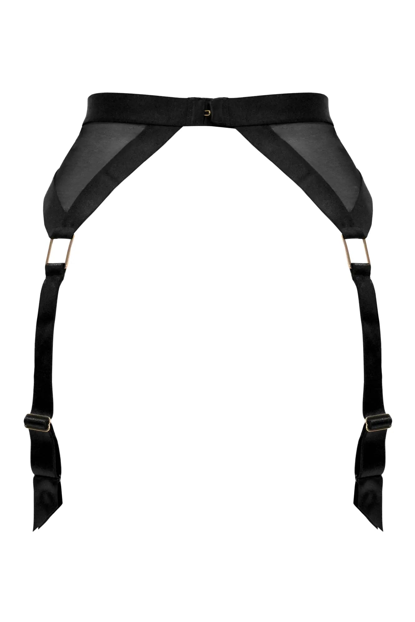 India Embroidery Suspender In Black & Cosmetic - Pour Moi - BraTopia