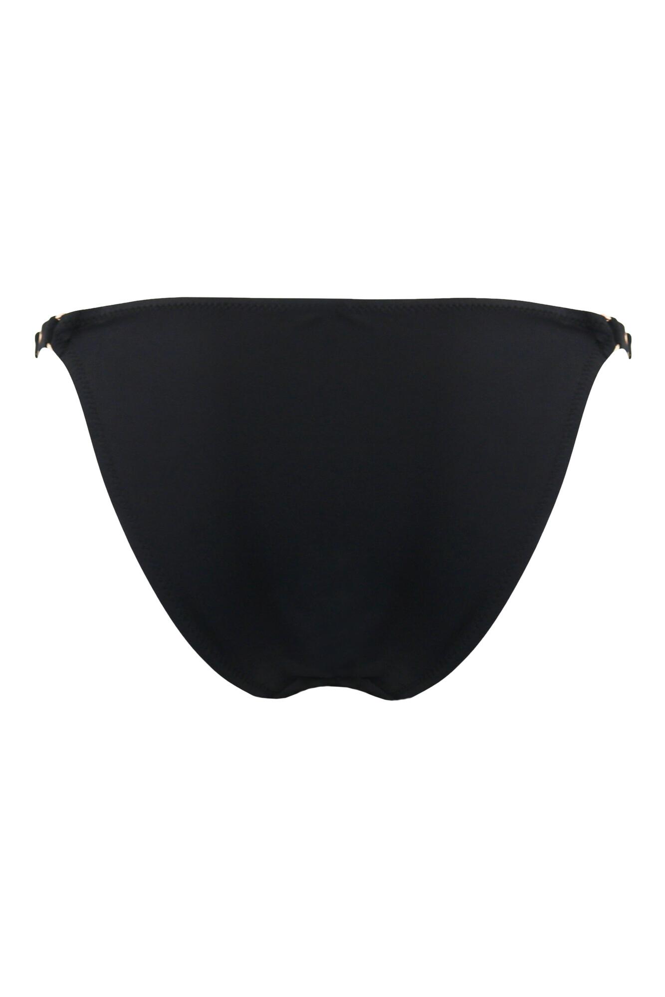 Mykonos Cowl Neck Adjustable Side Bikini Brief In Black - Pour Moi - BraTopia